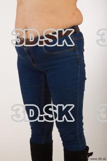 Thigh blue jeans black shoes of Gwendolyn 0002